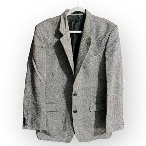 Vintage St Michael Marks & Spencer Wool Blazer | Herringbone Tweed | Size Medium